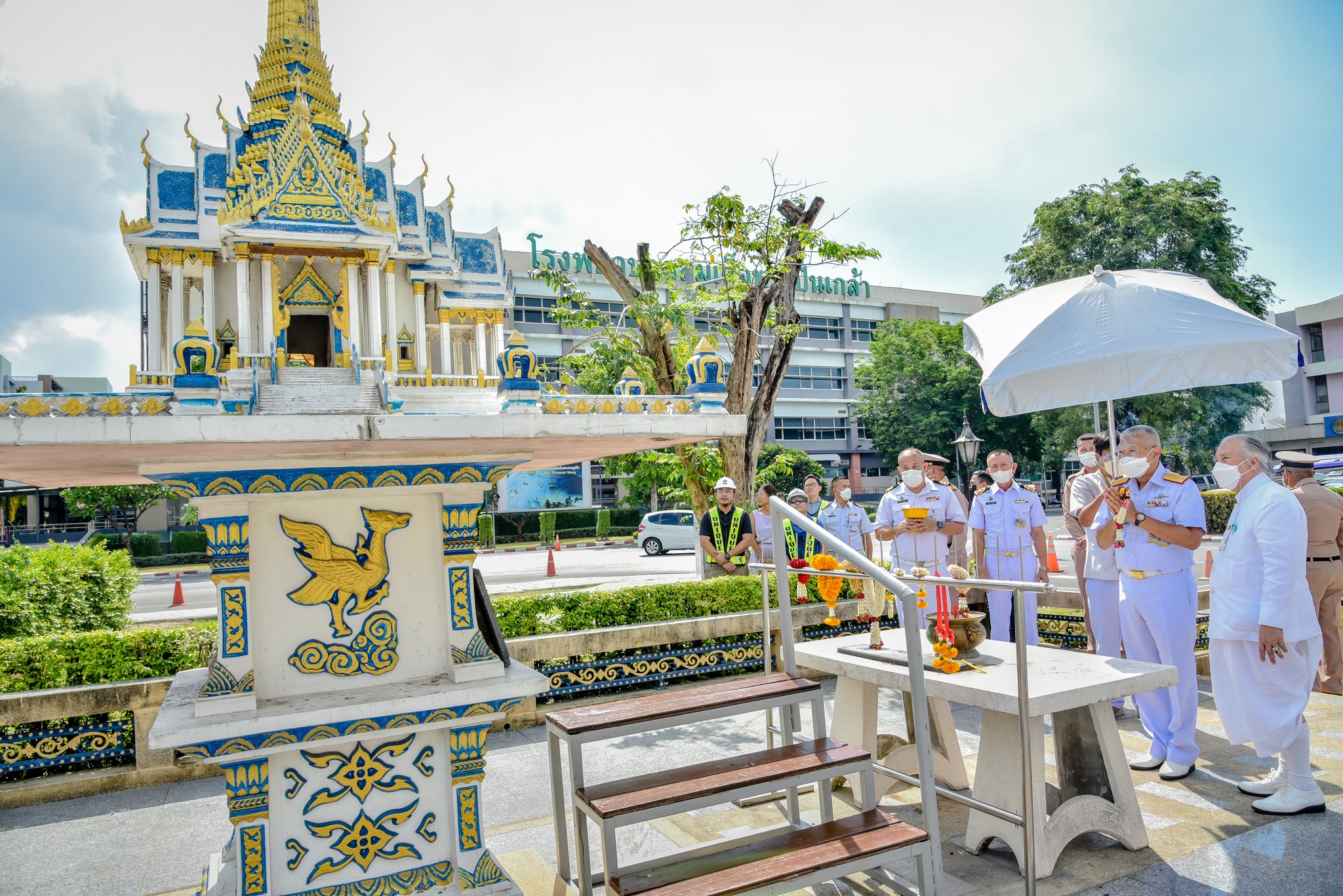 พระมหาราชครูพิธีวิสุทธิคุณ ประกอบพิธีย้ายศาลพระภูมิชัยมงคล